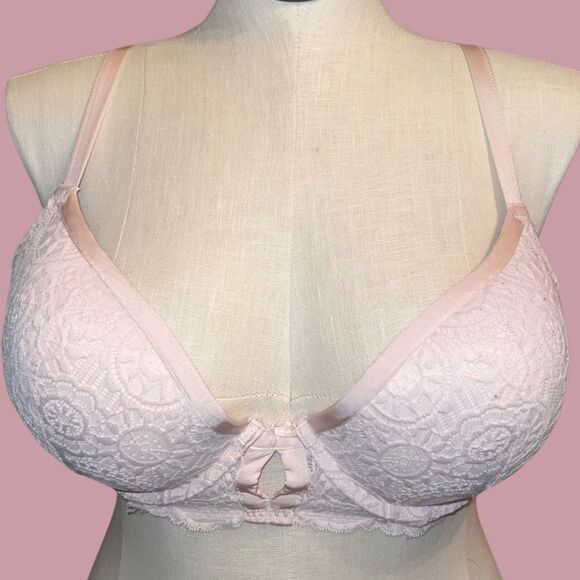 Plus Size aerie Pink Lace Wired Bra Size 38DD - Picture 5 of 5